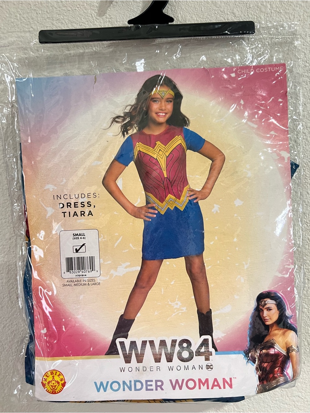 WW84 Kids Superhero Costume - Blue & Red Dress with Tiara